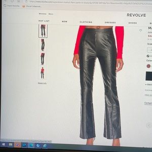 REVOLVE leather pants size M. I’m a 28. Never worn still in the packaging